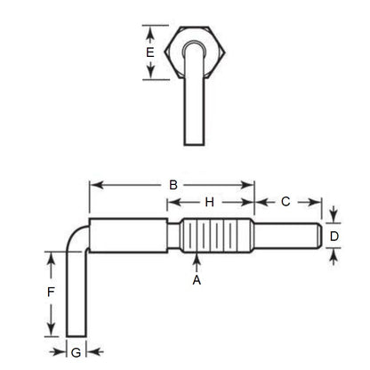 1102522 | PLST-127C-284-HLC-022 (Each) --- Spring Plungers - 1/2-13 UNC - 12.7mm - 28.4 mm - 4.5 N L Handle - Steel Plunger