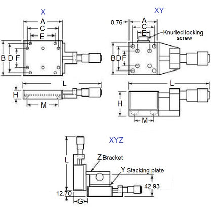 1232863 | DT-701RS (Each) --- Positioning Stages Linear - Type Ball Slide 12.7 mm - X
