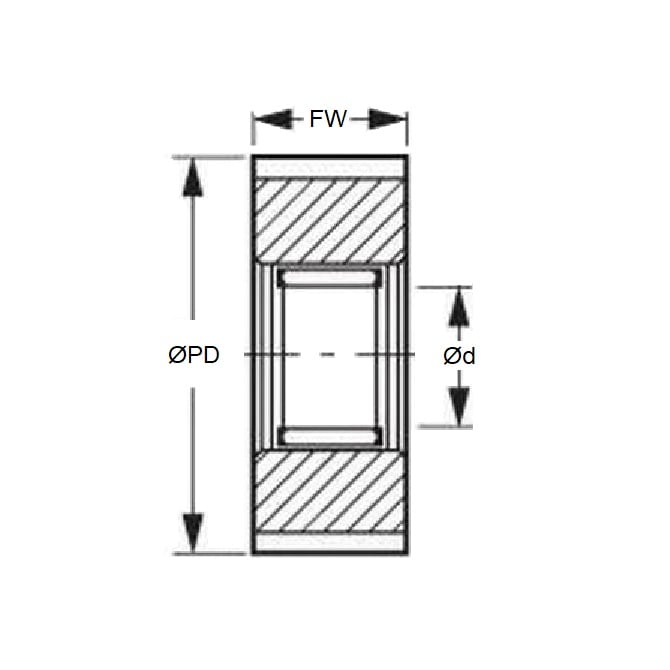 1040013 | ID-P020S-50-011-080BB-F-A-NP --- Timing Idler Pulleys - Suits Belt Type S2M 31.32x8 mm - Aluminium Alloy Electroless Nickel Plating