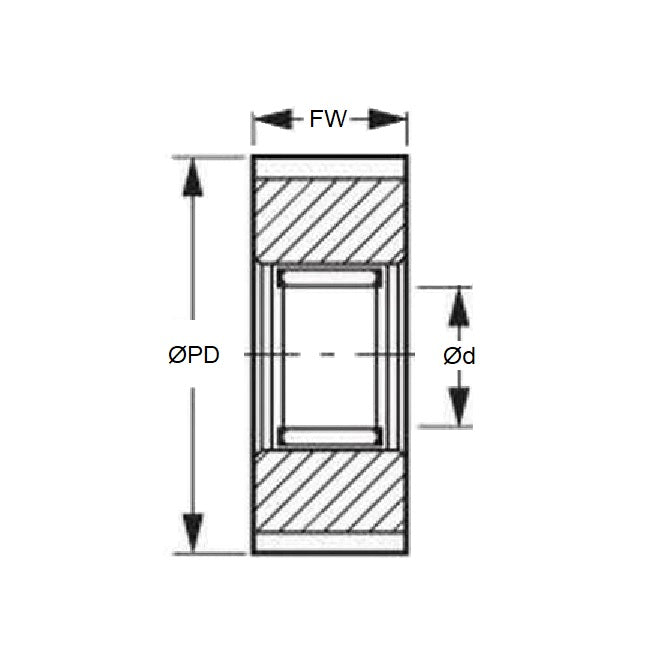 1040417 | ID-PMXL-24-008-040BB-F-A-C --- Timing Idler Pulleys - Suits Belt Type MXL 15.02x4 mm - Aluminium Alloy Clear Anodised