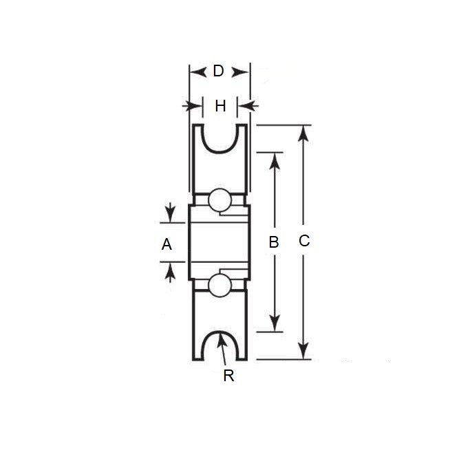 1040007 | PUI024-0270-048-ZB-RS (PK-25) --- U Groove Idler Pulleys - 2.38x26.99x4.763 mm Single Row - Steel Pulley