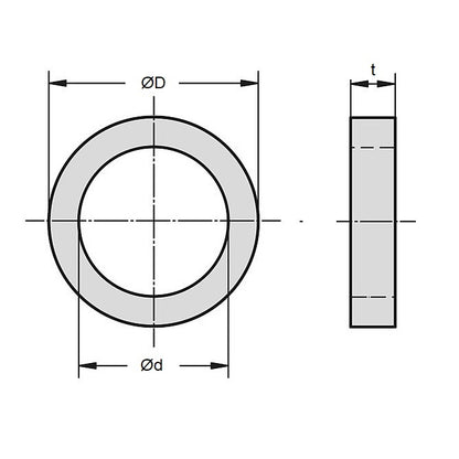 1075557 | BU-0079-0111-135 (PK-10) --- Backup Rings - 7.9x11.1x1.35 mm - Carbon Spring Steel