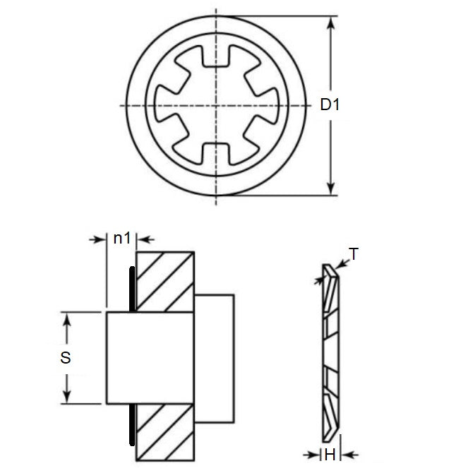 1037193 | RPO-019-021-C (PK-50) --- Push On Retaining Rings - 1.9x2.1x6.5 mm - Carbon Steel Ring
