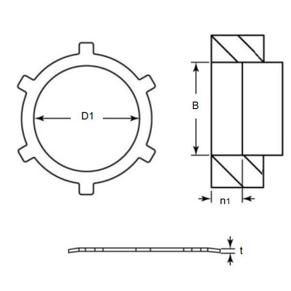 1144334 | RPI-317-318-Z (PK-500) --- Push In Carbon Steel Retaining Rings - 31.7x31.8x23.83 mm - Steel Zinc Plated Ring