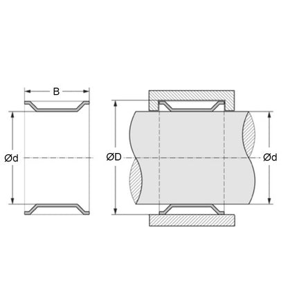 1148498 | TR-350-369-110-S3 (Each) --- Tolerance Retaining Rings - 35.000 to 34.989 36.88 to 36.98 11 mm - Stainless Steel 301 Similar to A2, 302, 304, 18-8 Ring