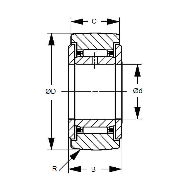 1149113 | NART35VUUR (Each) --- Track Rollers - 35x72x28 mm With Inner Race - Steel Roller