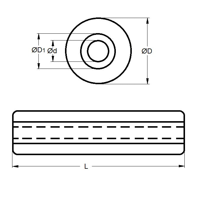 1152925 | AU62RS (Each) --- Urethane Lengths Rollers - 38.1x304.8x12.7 mm - Polyurethane Roller