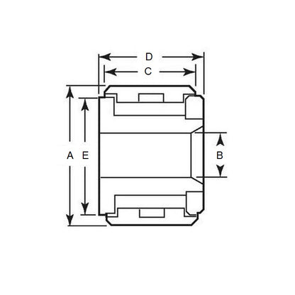 1120548 | NCF105RS (Each) --- Self Lubricating Roller Followers - Diameter - A - 19.05 - 14.288 - 6.35  - Steel