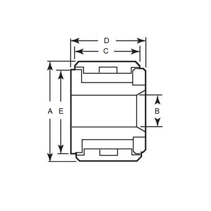 1129062 | NCF110RS (Each) --- Self Lubricating Roller Followers - Diameter - A - 22.225 - 14.288 - 6.35  - Steel