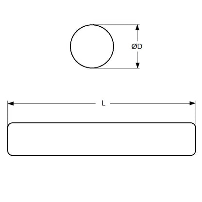 1135923 | 0R-0254-0914-DRA2 (Each) --- Drill Rod - 25.4x914.4 mm - Tool Steel A-2 Air Hardening