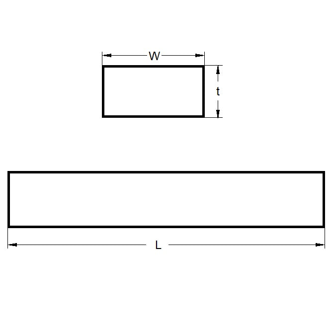 1001952 | STR-050-0064-0500-CST (Each) --- Spring Steel Strip - 0.5x6.4x500 mm - Carbon Spring Steel