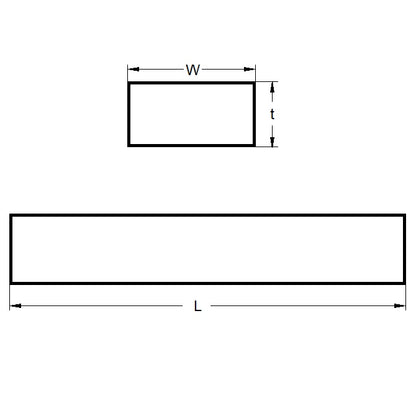 1001803 | STR-040-1500-0500-CST (Each) --- Spring Steel Strip - 0.4x150x500 mm - Carbon Spring Steel