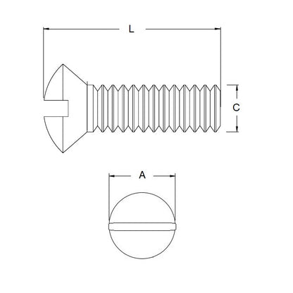 1061389 | SK050M-016-O-SL-S4 (PK-45) --- Countersunk Screws - M5 - 5x0.8mm - 16 mm - 304 Stainless Oval Top Screw
