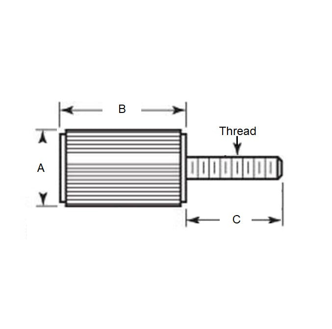 1086827 | SCP095C-022-S4 (Each) --- Panel Screws - 3/8-16 UNC - 9.53mm - 22.22x26.97 mm - Stainless Steel 304 Similar to A2, 18-8 HRB80 Screw