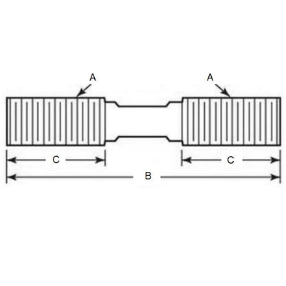 1077655 | SUS5RS (PK-250) --- Clamping Studs Threaded Rod - 5/16-18 UNC - 7.94mm - 177.8 mm - 28.58  - Stress Proof Steel to ASTMA311 Class B Stud