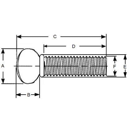1071478 | THS064C-013-F-CS-WF (PK-100) --- Thumb Screws - 1/4-20 UNC - 6.35mm - 12.7x28.58 mm Flat Key Head - Malleable Iron Screw