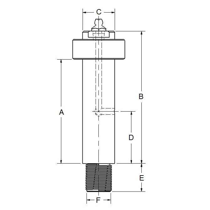 1152295 | IDC-168RS (Each) --- Idler Shafts - 38.1x25.4 mm - 3/4-16 - Carbon Steel Shaft
