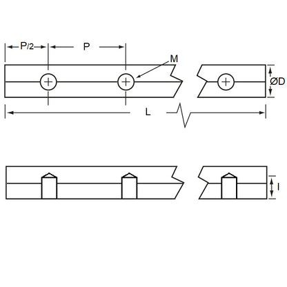 1104014 | 0R-0127-0381-ALCT-T30 (Each) --- Linear Shafting - 12.7x381x50.8 mm - Ceramic Coated Aluminium