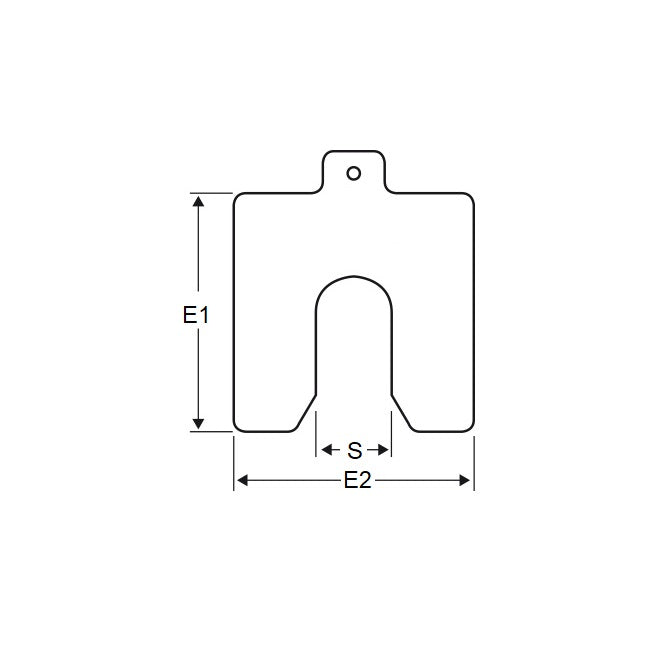 1000092 | SHMPS-42205 (PK-20) --- Slotted Shims - Thickness 0.001 inch 0.625 - 2 inch x 2 inch Imperial Sizes - Carbon Steel Shim
