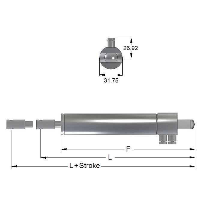 1190981 | ED13RS (Each) --- Double Acting Hydraulic Shock Absorbers - 101.6 mm Adjustable Only - 225.30 / 249.17