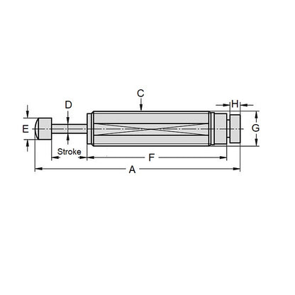 1135266 | ED3RS (Each) --- Small Hydraulic Adjustable Shock Absorbers - 25.4 mm 1.3/8-12 UNF - Spring