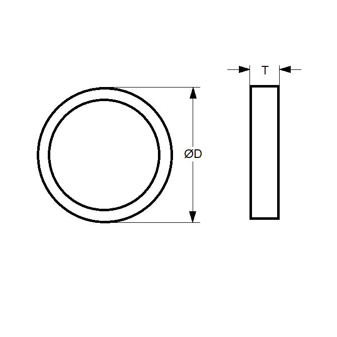 1233752 | ED400RS (Each) --- Hydraulic Accessories Shock Absorbers - Suitable Shock Absorber ED3RS / ED4RS 50.8 x 44.45 9.652 mm Flanges