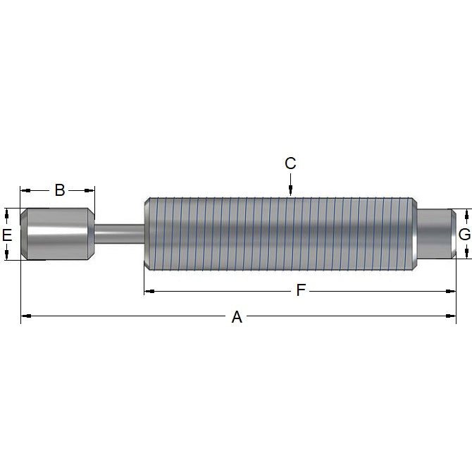 1069754 | ED7CRS (Each) --- Hydraulic Shock Absorbers - 6.35 mm 3/8-32 UNF - 57.15 / 40.89 Self-Compensating