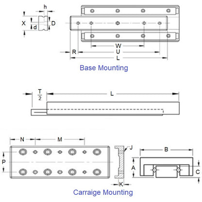 1198827 | DT-421RS (Each) --- Cross Roller Slide Tables Low Profile Linear - 129.997 mm - 371 Kg - 204.98 mm - Aluminium