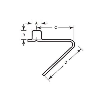 1088029 | SBTN-0953-SP-S3 (PK-100) --- Single End Snap Buttons - 9.53x14.99x0.762 mm Spring Leg Snap Button