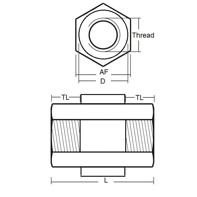 1064770 | SHX-B-0600-08-020-N-PK5 (Per Card) --- PCB Spacers - 6x7.7x12 mm - Nylon Polyamide 6/6 Spacer