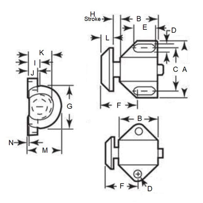 1075307 | DS-9RS (Each) --- Spring Stops - 7.48 Kg - 21.55 Kg - 6.35 mm Flat Face