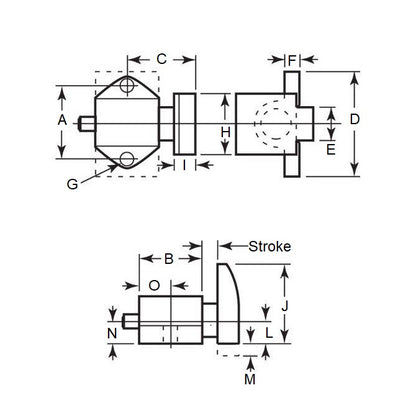 1035386 | DS-6RS (Each) --- Spring Stops - 1.02 Kg - 11.68 Kg - 4.76 mm Flat Face