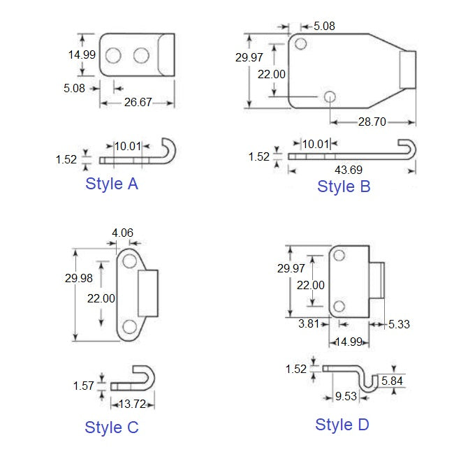 1232935 | DTL-800-7RS (Each) --- Strikes for Toggle Latch Latches - Type Style C 13.716 - -