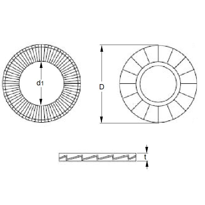 1097588 | W0120-LK-020-020-LR-S6 (PK-200) --- LockRite Washers - 12x19.6 - Per Pair - 2.0 316 Stainless Steel - Stainless Steel 316 Similar to A4, 18-10 Washer