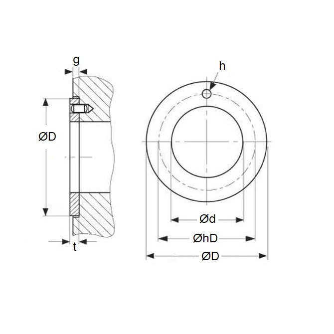 1146364 | W0320-T-054-015-DP4 (Each) --- Thrust Washers - 32x54x1.5 mm DP4 Type - DP4 Washer