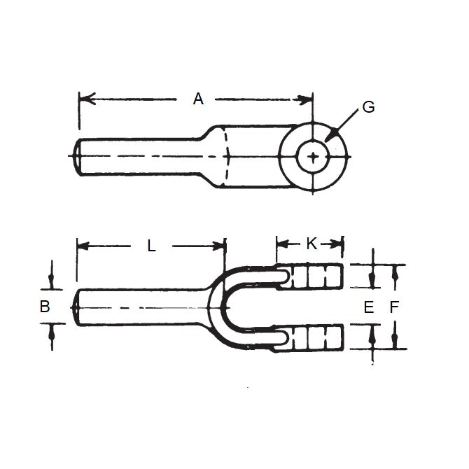 1164364 | YE-13RS (Each) --- Blank Yoke Ends - 50.8x7.94x8.73 mm - Steel