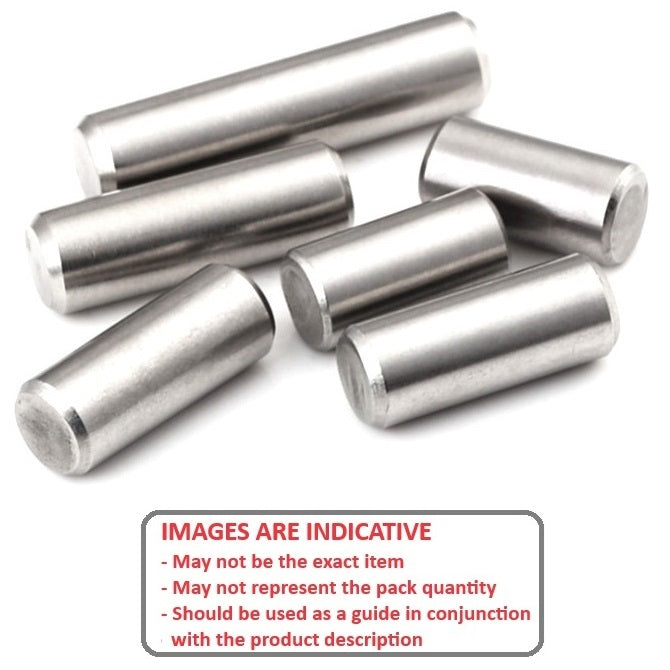1038613 | DP020-020-303-2 (PK-20) --- Dowel Pins - 2x20 Standard - Stainless Steel 303/304 Similar to A2, 18-8 HRB80 Pin
