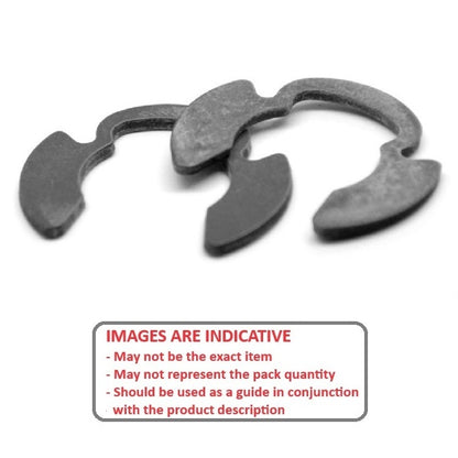 1107693 | ECL-0112-0127-CZ-KR (Pack of 250)  --- E-Clips Retaining Rings - 12.7x11.18x1.27 mm Klipring - Zinc Plated Carbon Steel E-Clip