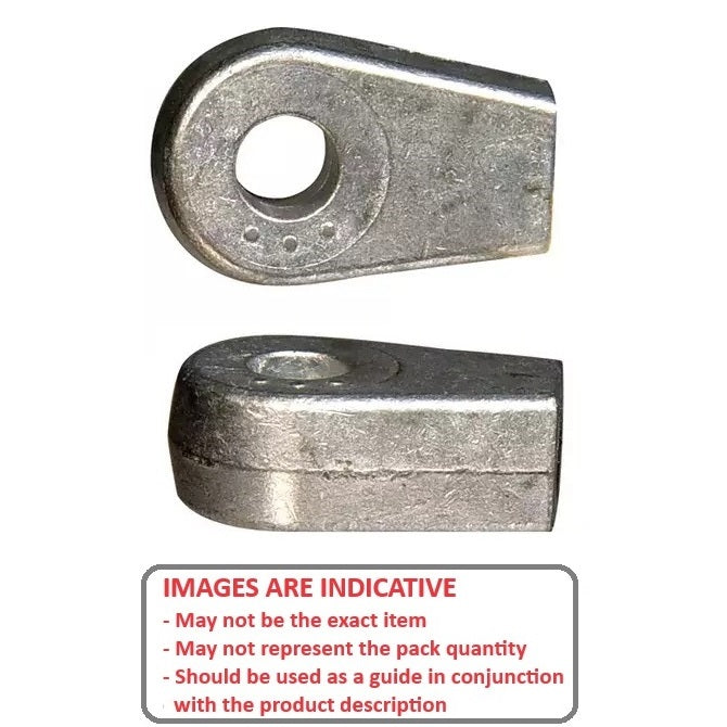1063959 | GAS211RS (Each) --- End Fittings Gas Springs - M6 - 6x1mm - Fat Blade - Die Cast Zinc Gas Spring