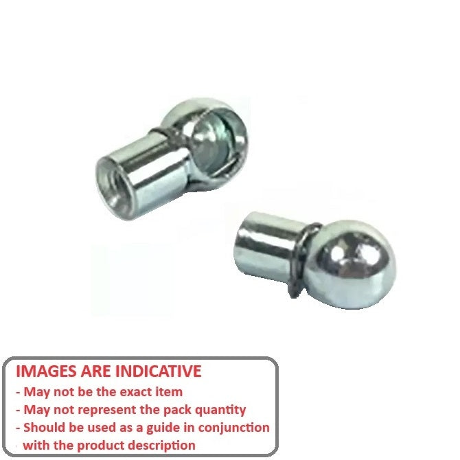 1063949 | GAS202RS (Each) --- End Fittings Gas Springs - M6 - 6x1mm - Ball - Metal Gas Spring