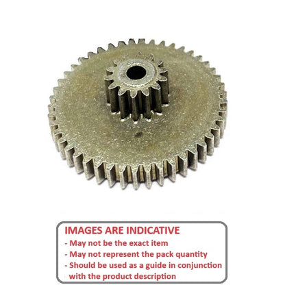 1132985 | GCL-013-M05-060-024-B (PK-2) --- Cluster Module 0.5 Brass Gears - 25 and 10 tooth 12.5 - 5.0 - 13.0 - 5.5 - Brass and Steel Gear