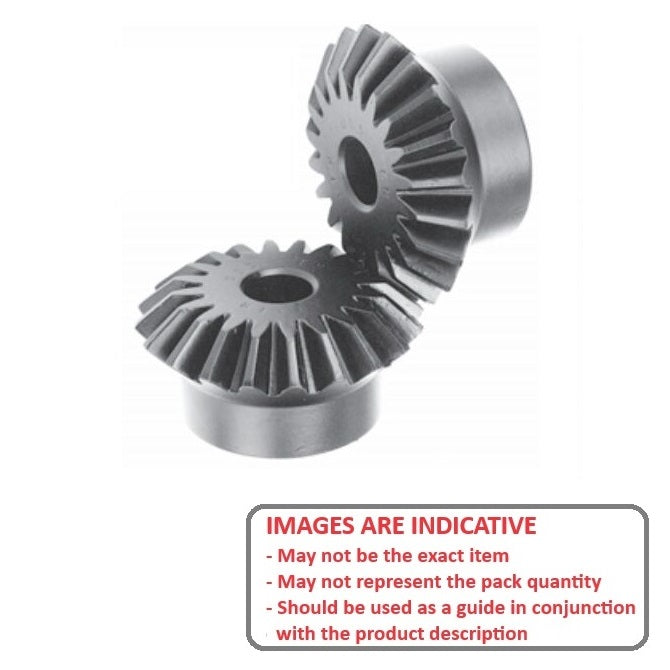 1125509 | GM-051-D10-127-C (Each) --- Mitre Gears - 20 tooth - 50.8x12.7 mm 10DP Steel - Steel Gear