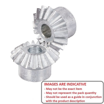 1114007 | GM-016-M1-060-ZD (PK-2) --- Mitre Gears - 16 tooth - 16x6 mm Module 1 - Die Cast Zinc - Commercial Gear