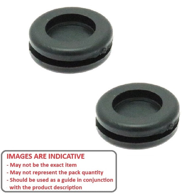 1135110 | GC-251-189-299-R15 (Per Card) --- Natural Rubber Grommets - 25.1x18.9x29.9 mm Closed - Natural Rubber Grommet