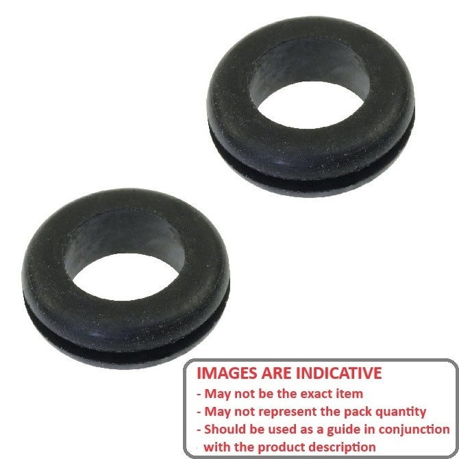 1078943 | GO-080-048-110-R16 (PK-10) --- Natural Rubber Grommets - 8x4.8x11 mm Open - Natural Rubber Grommet