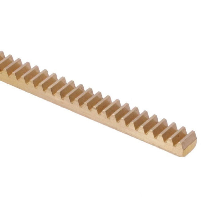 1219182 | GR-M1-08-0300-08-B (Each) --- Rack Gears - 300x7.9x7.9 mm Metric - Brass