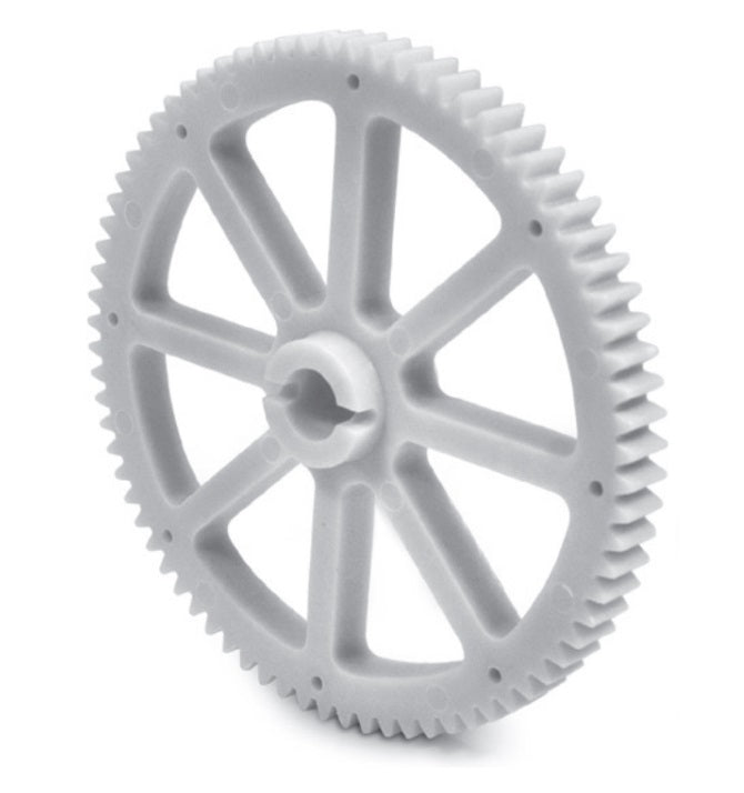 Spur Gears - 76 tooth - 120.65x12.7 mm Hubbed - Glass Filled Acetal Gear