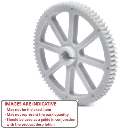 1179769 | G121B-076-D16-095-127-AGPD (Each) --- Spur Gears - 76 tooth - 120.65x12.7 mm Hubbed - Glass Filled Acetal Gear