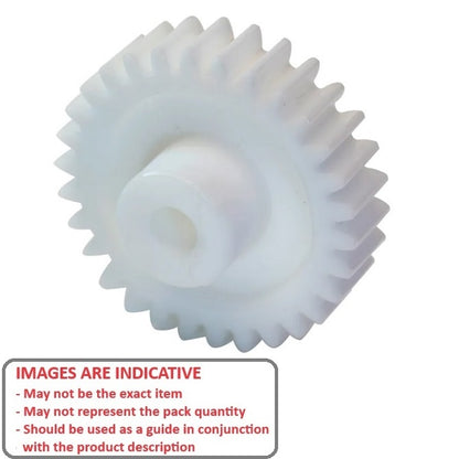 1130028 | G012B-023-D48-032-040-A-P (Each) --- Spur Gears - 23 tooth - 12.17x3.97 mm Hubbed - Acetal Gear