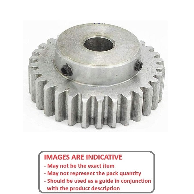 1189553 | G035B-100-D72-048-048-AL-G (Each) --- Spur Gears - 100 tooth - 35.28x4.762 mm Hubbed - Aluminium Alloy 2024 Gear